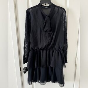 Zara Black Lace Dress